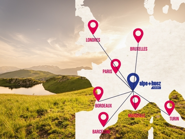 Carte alpe d'huez été