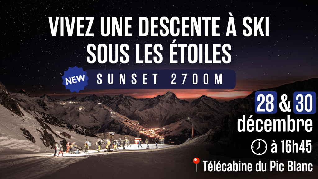 sunset 2700 m Alpe d'Huez