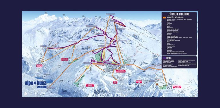 Périmètre ouverture domaine de l'Alpe d'Huez 7 décembre 2024