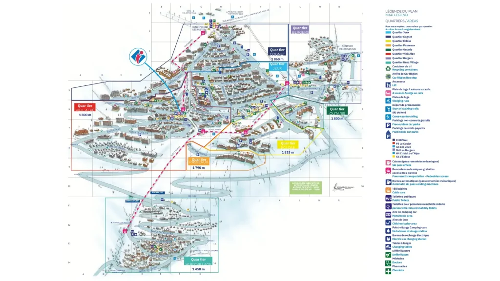 Plan station alpe d'huez 2024_2025